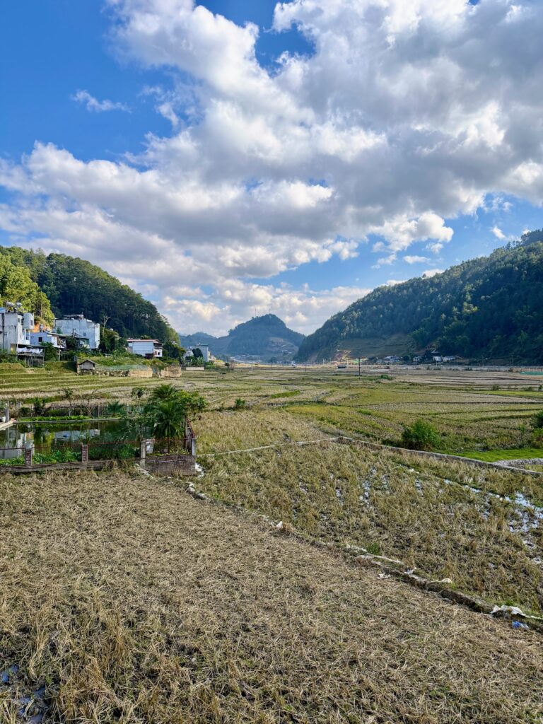 Mù Cang Chải Village Home バルコニーからの景色